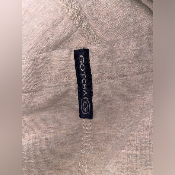 Vintage Gotcha Size XL Men’s Beige Space Dye Blue Striped Textured Shirt - Picture 4 of 8